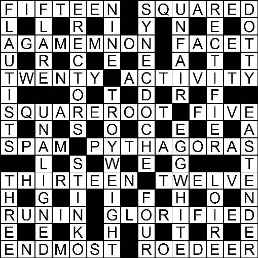 Virgilius Fifteensquared puzzle