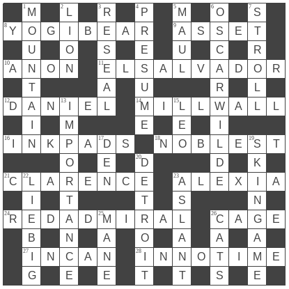 picture of the completed grid
