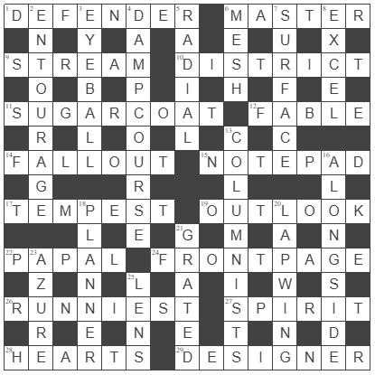 picture of the completed grid
